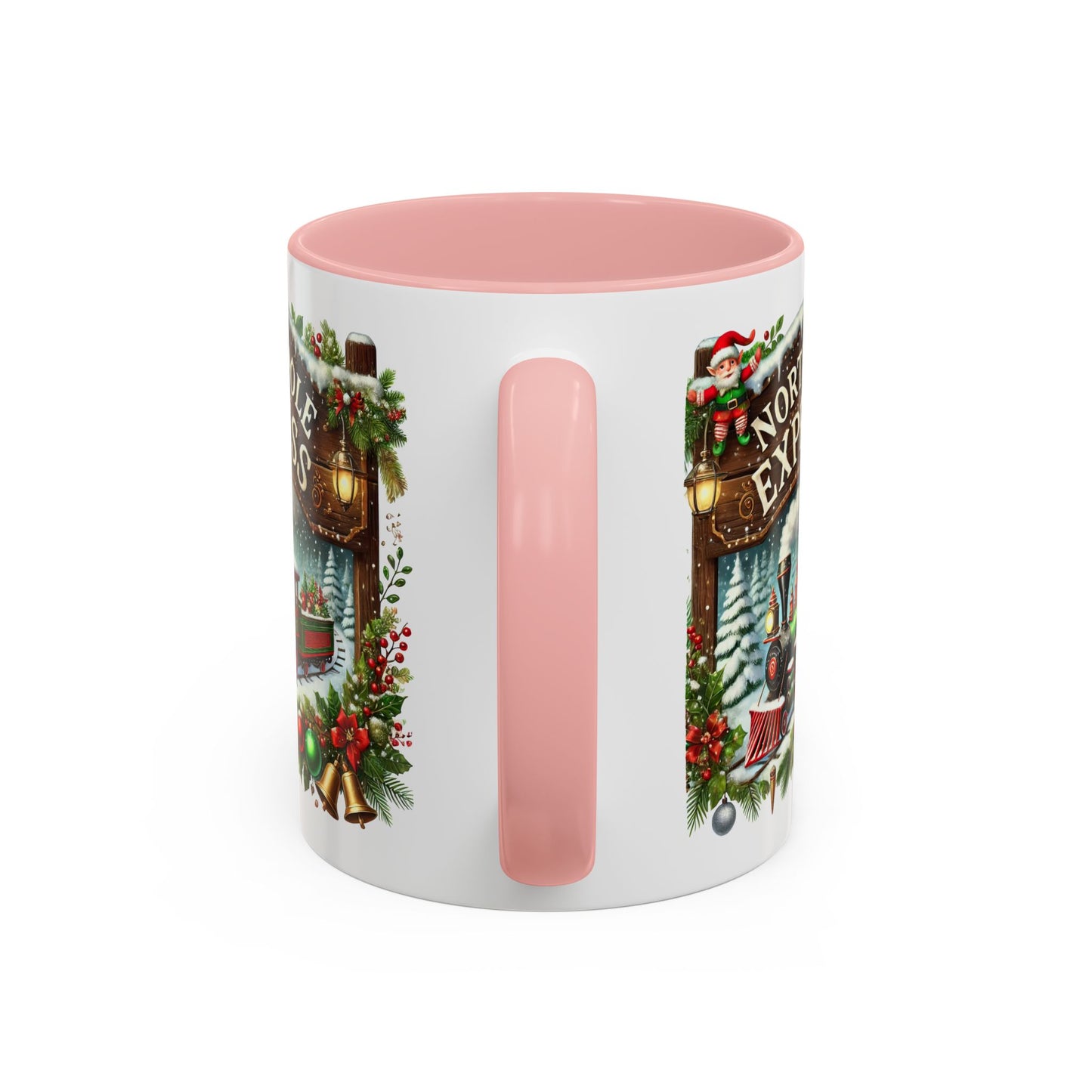 Christmas Mug - North Pole Express Steam Locomotive Ornaments