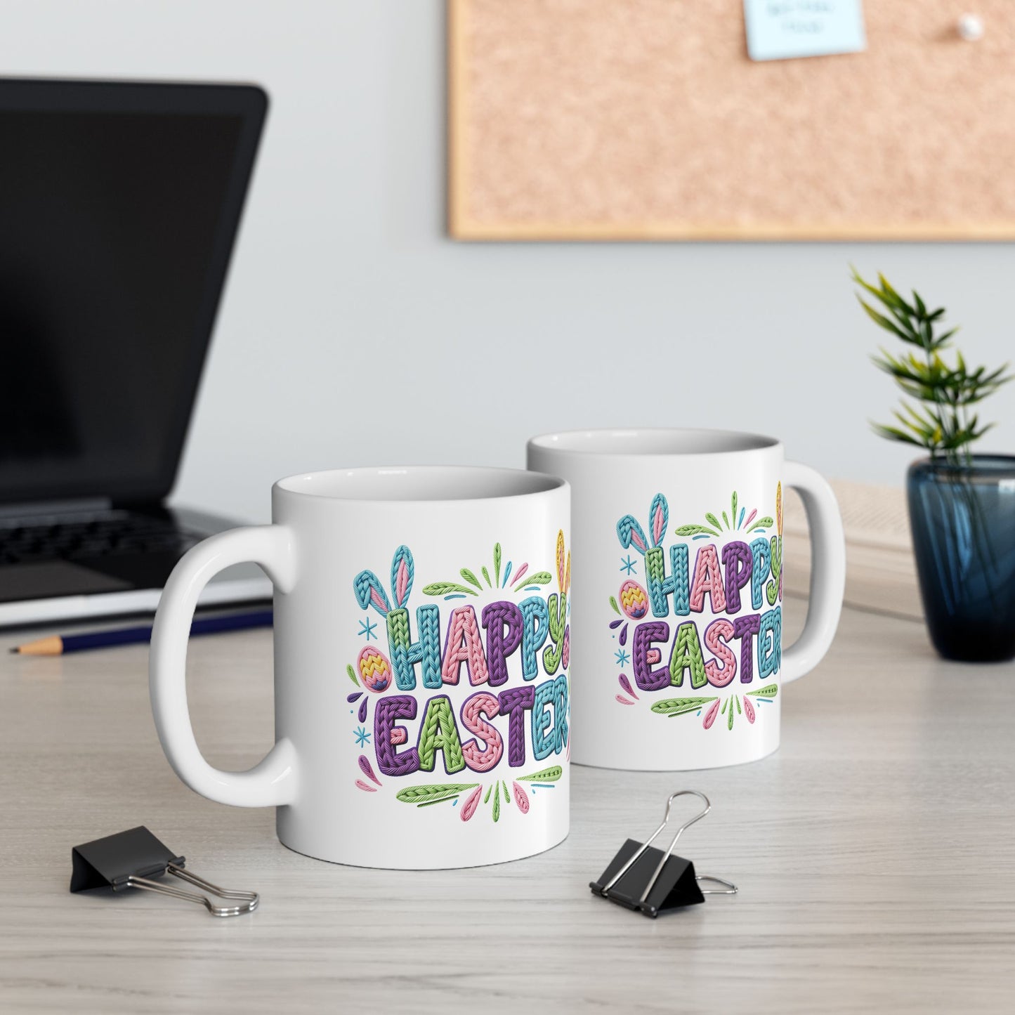 Easter Mug - Faux Yarn Easter