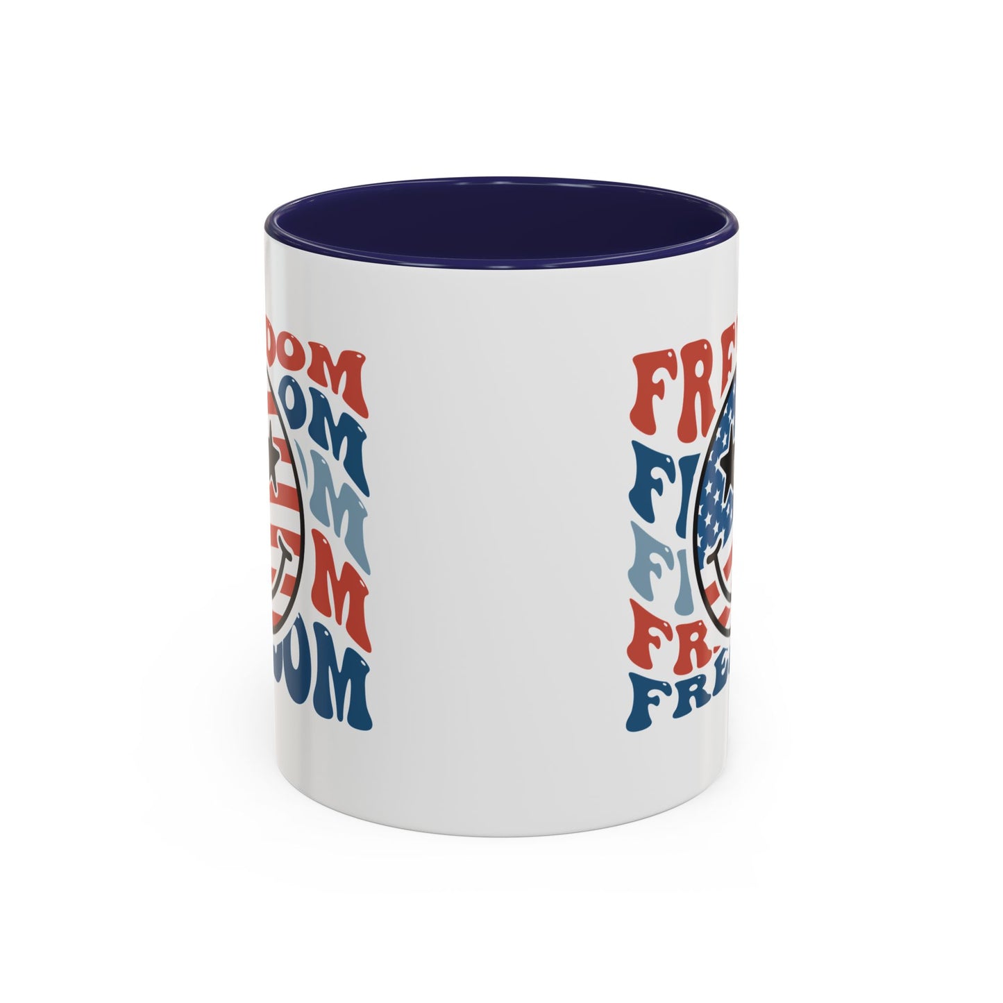 4th of July Mug - Freedom Smiley Face