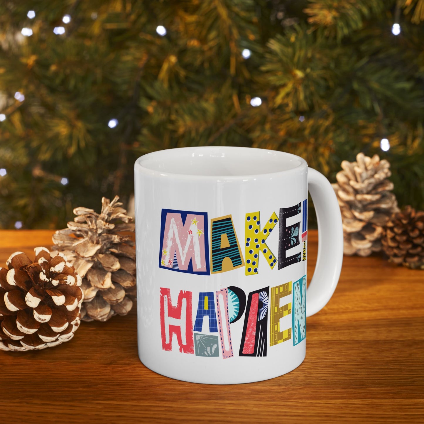 Motivation Mug - Make It Happen Hand letters