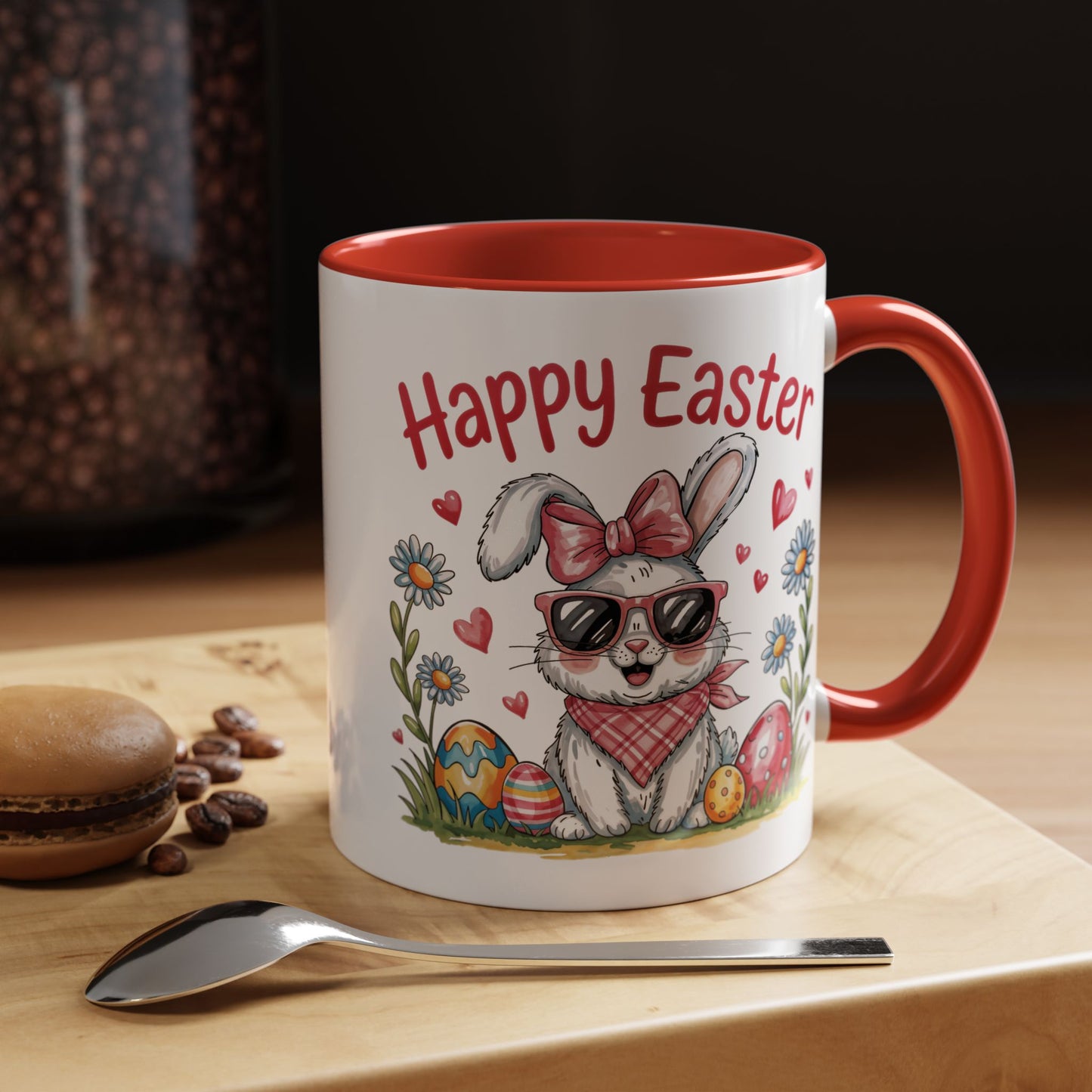 Easter Mug - Happy Easter Cool Bunny