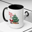 Christmas Mug - Merry Christmas Red Text Santa Tree Presents