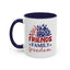 4th of July Mug - Friends Family Freedom Sunflower