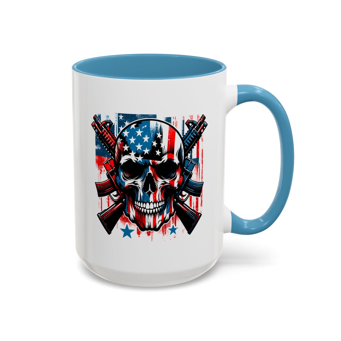 4th of July Mug - Skull With American Flag