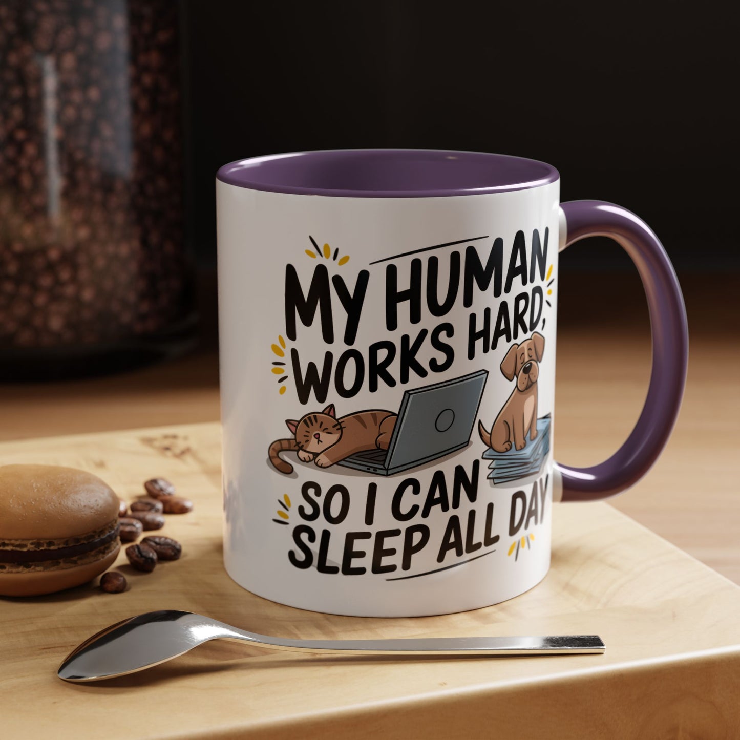Animal Mug - My Human Works Hard