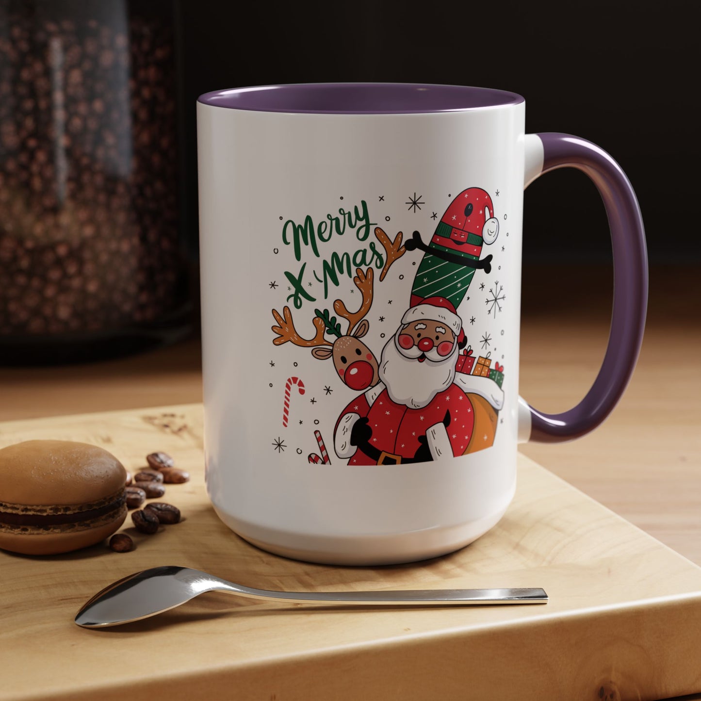 Christmas Mug - Merry Xmas Santa Reindeer