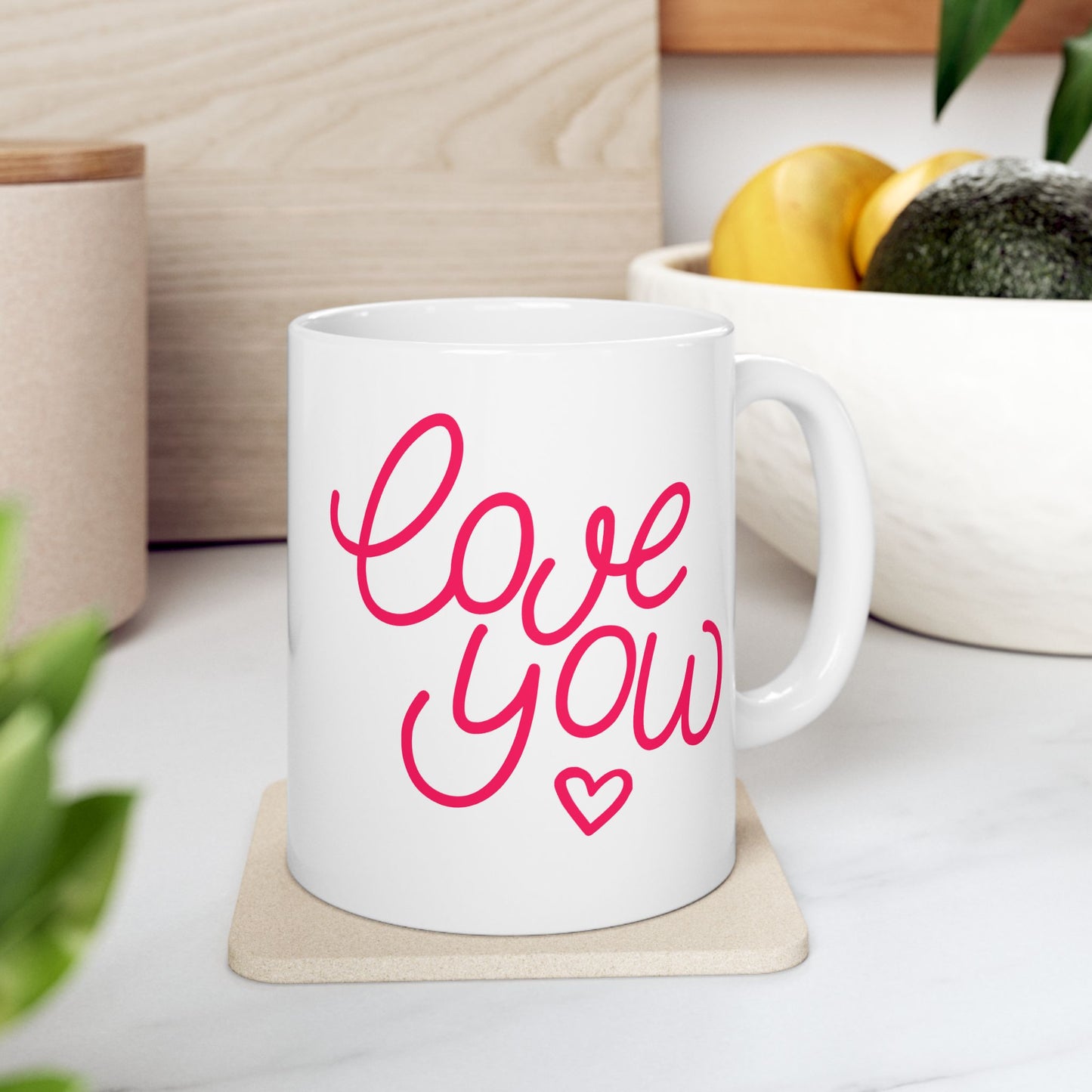 Valentine's Day Mug - Love You Hand Lettering