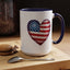 4th of July Mug - Heart American Flag