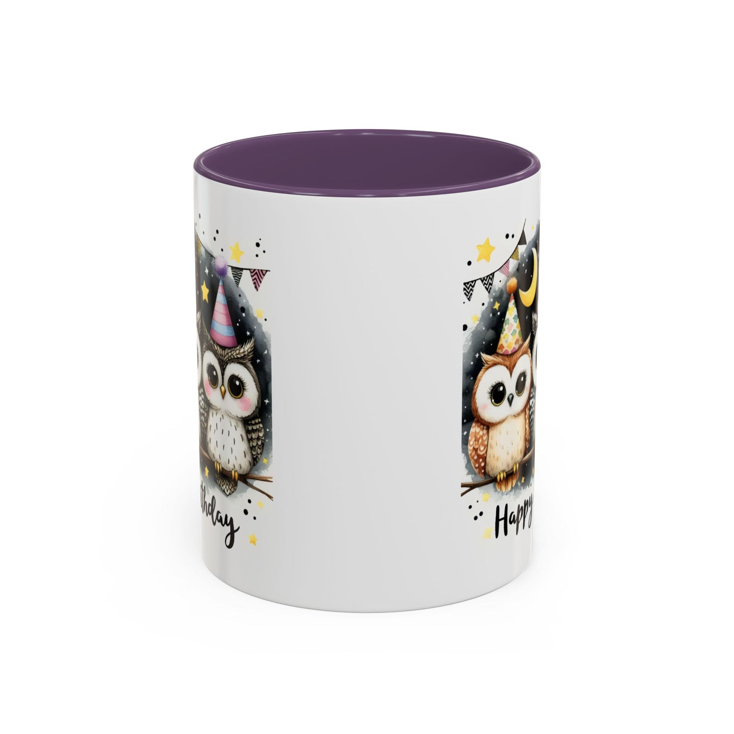 Birthday Mug - Happy Birthday Owls