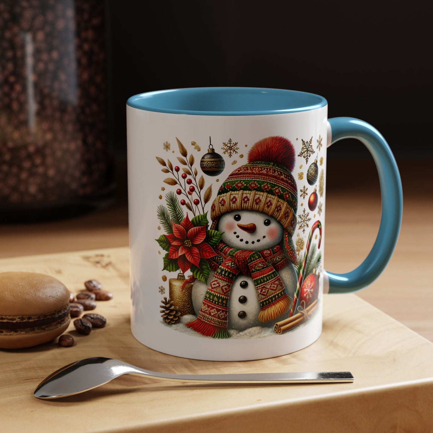 Christmas Mug - Snowman with Christmas Decorations