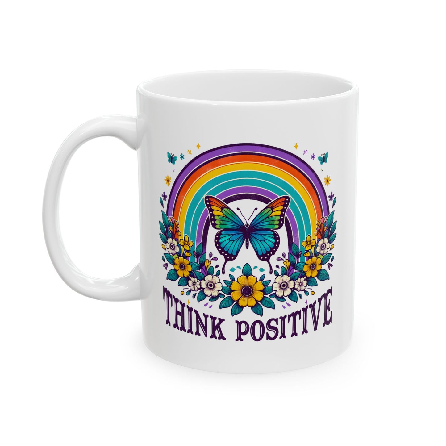 Wellness Mug - Think Positive Butterfly