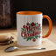 Christmas Mug - Merry Christmas Maroon Text Ornaments