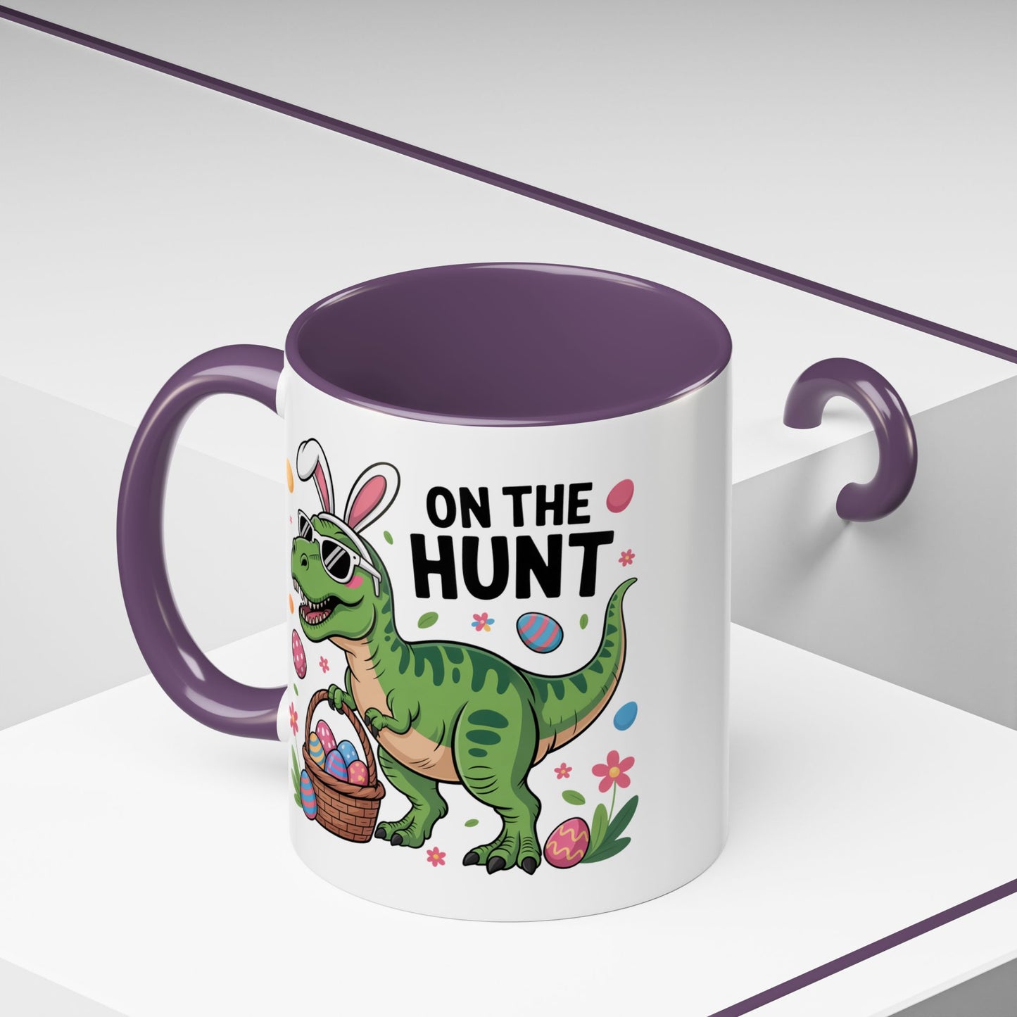 Easter Mug - On The Hunt Dinosaur