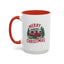 Christmas Mug - Merry Christmas Red & White Camper