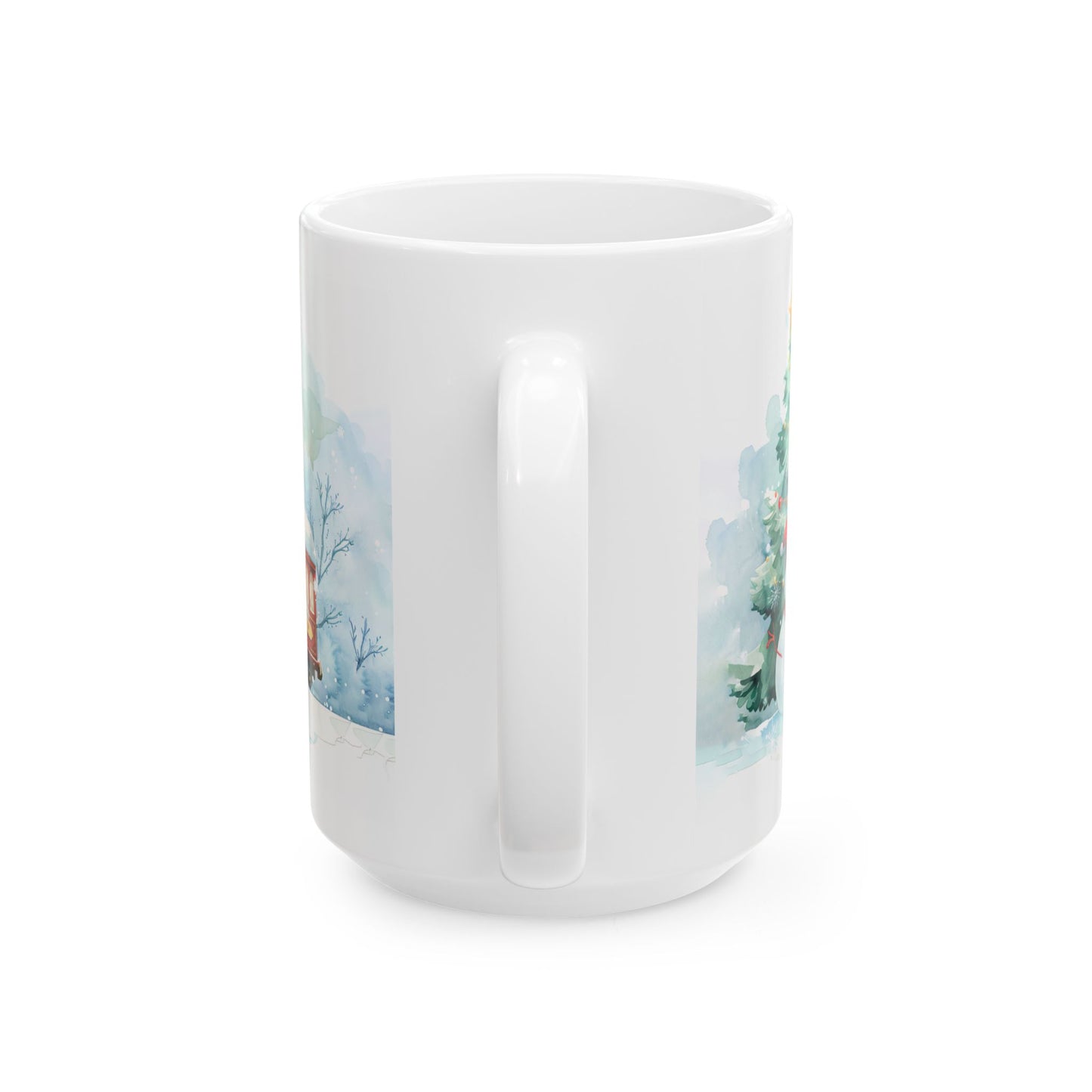 Christmas Mug - Snowman and Train Wrap 2