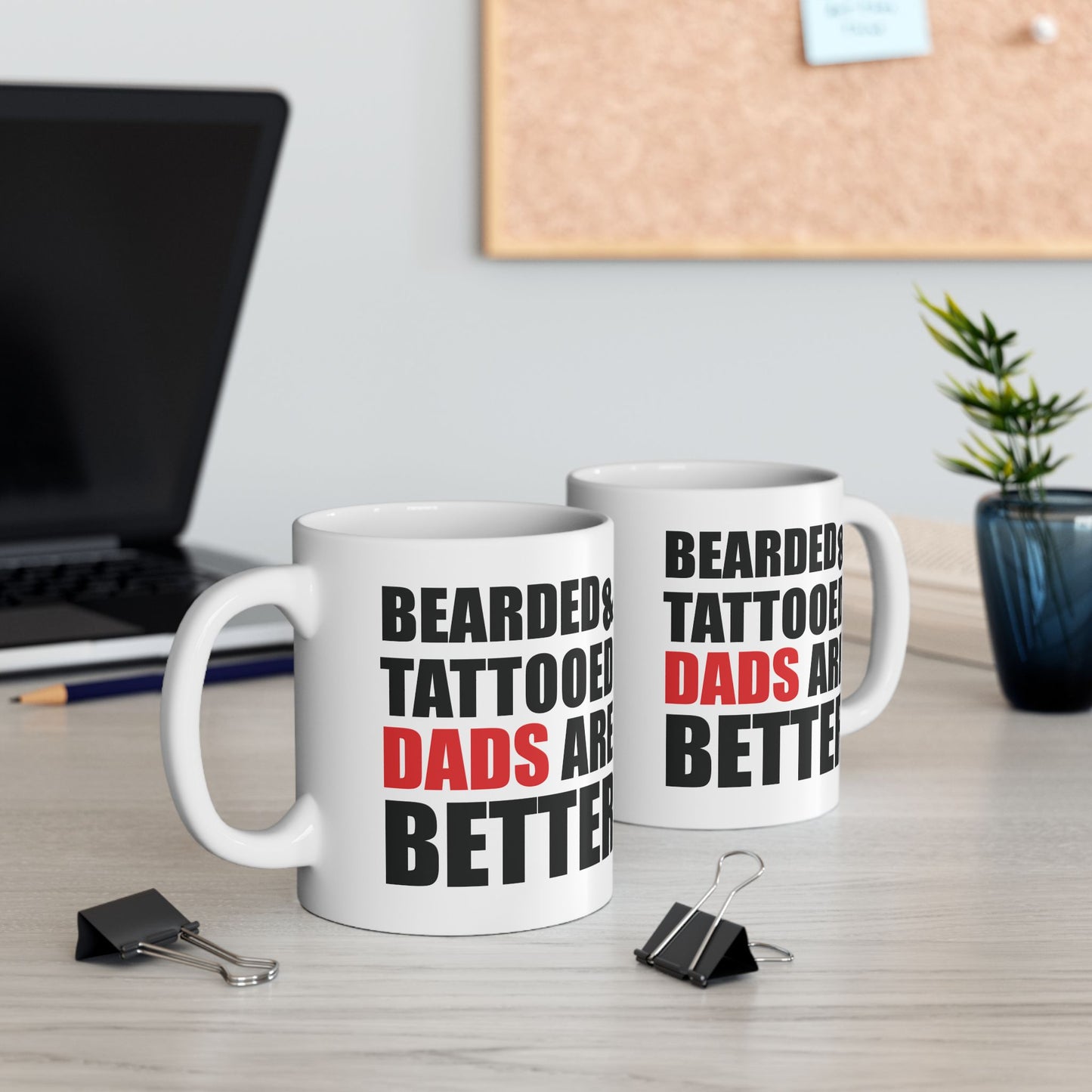 Father's Day Mug - Bearded & Tattooed