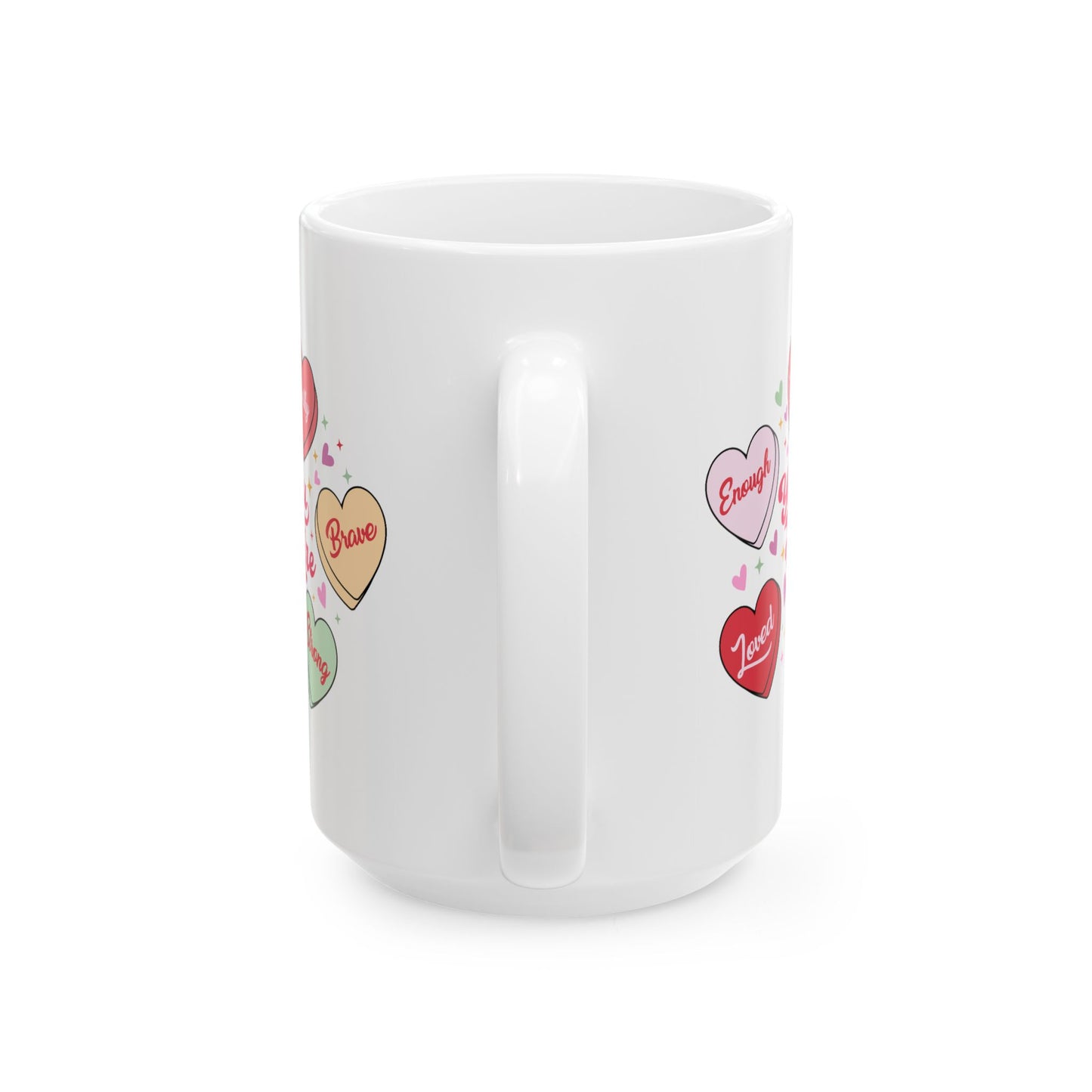Motivation Mug - You Are Worthy Hearts