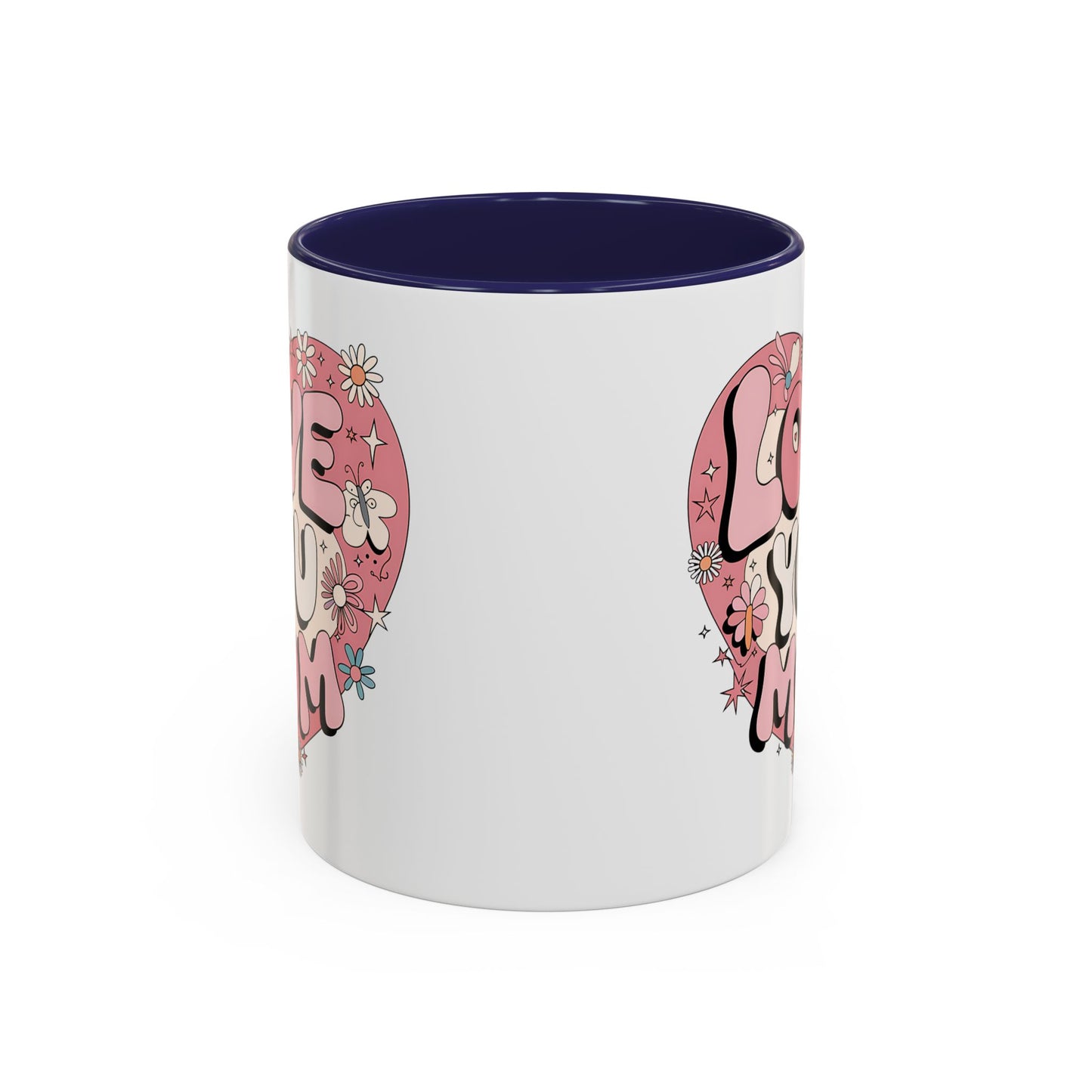 Mother's Day Mug - Love You Mom Retro Heart