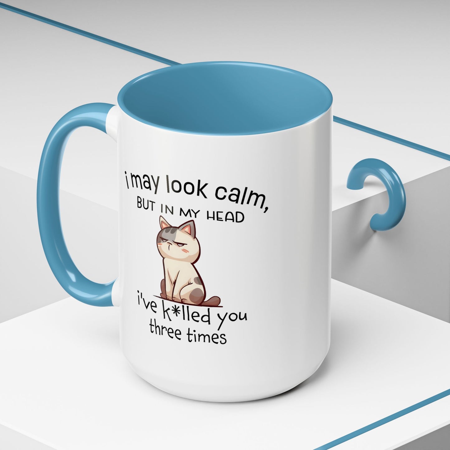 Adult Mug - I May Look Calm Cat