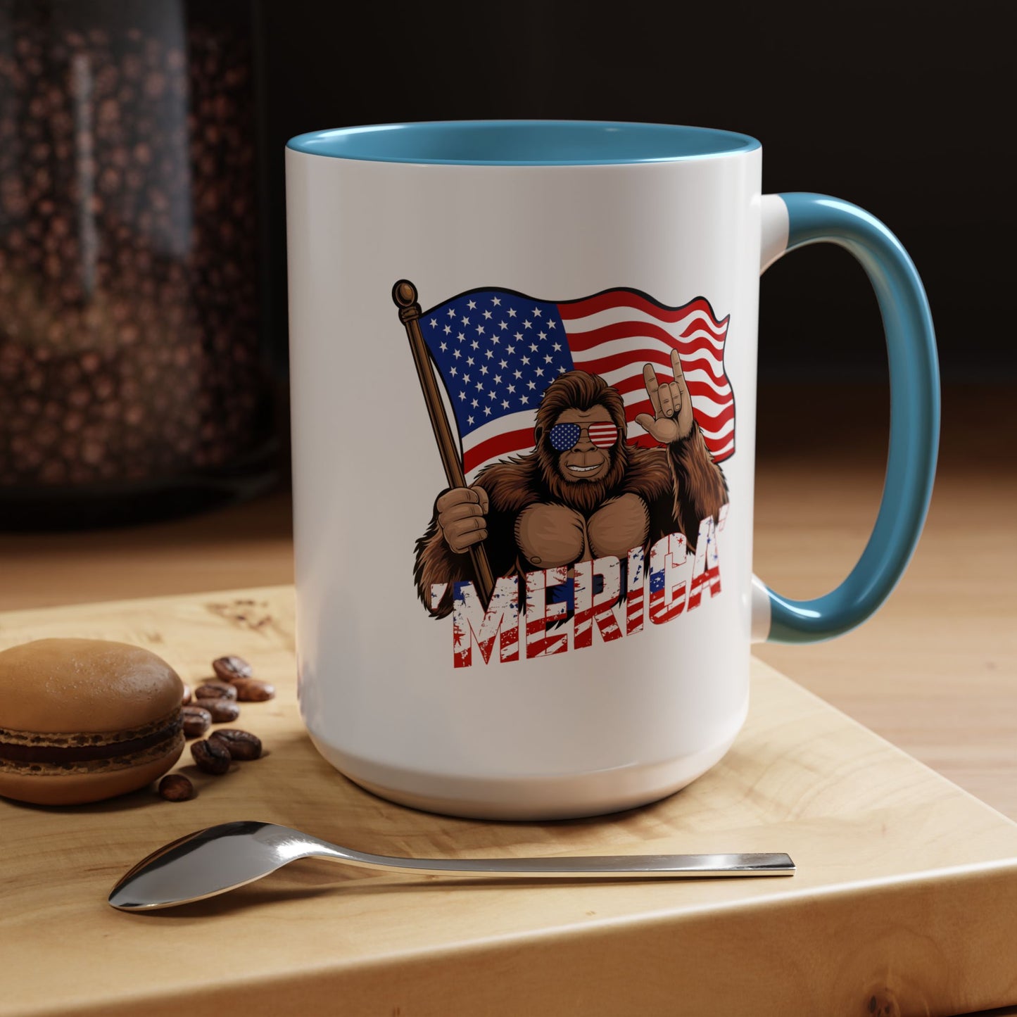 4th of July Mug - Bigfoot USA Flag