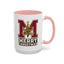 Christmas Mug - Merry Christmas White Green & Red College Text