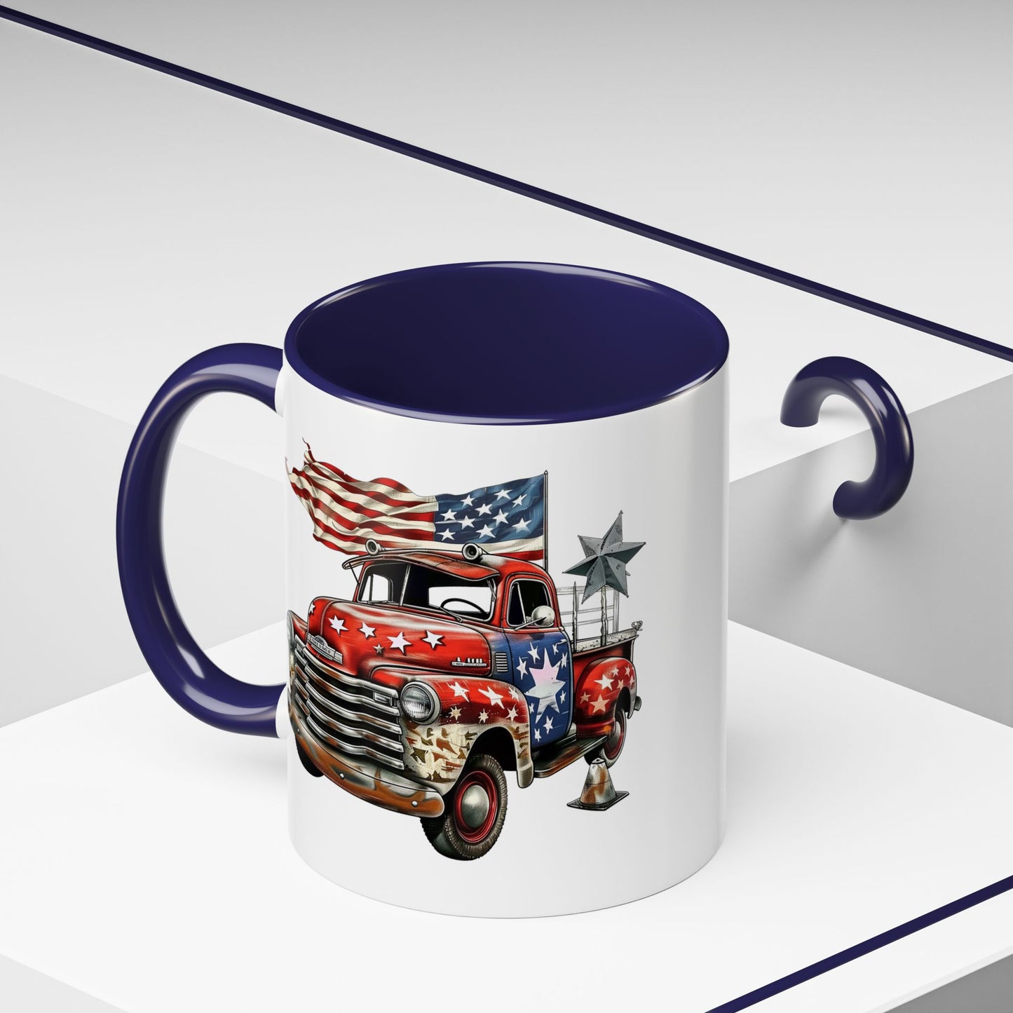 4th of July - Old Truck & Flag 4