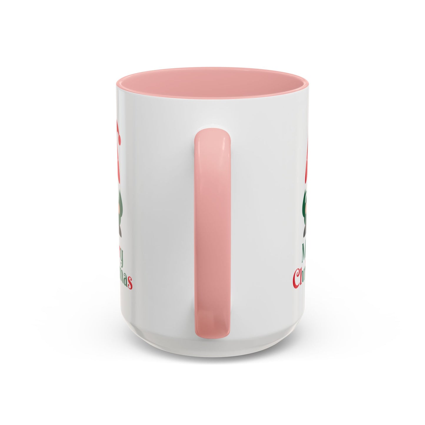 Christmas Mug - Merry Christmas Green & Red Text Gnome Candy Cane
