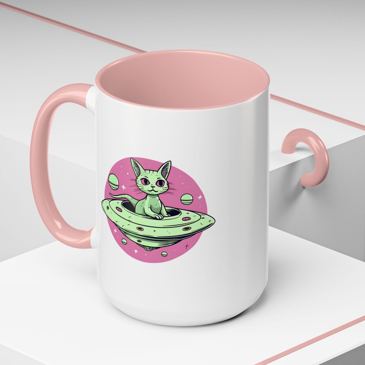 Alien Mug - Flying Saucer Cat