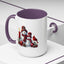 Christmas Mug - Burgundy Snowman Family