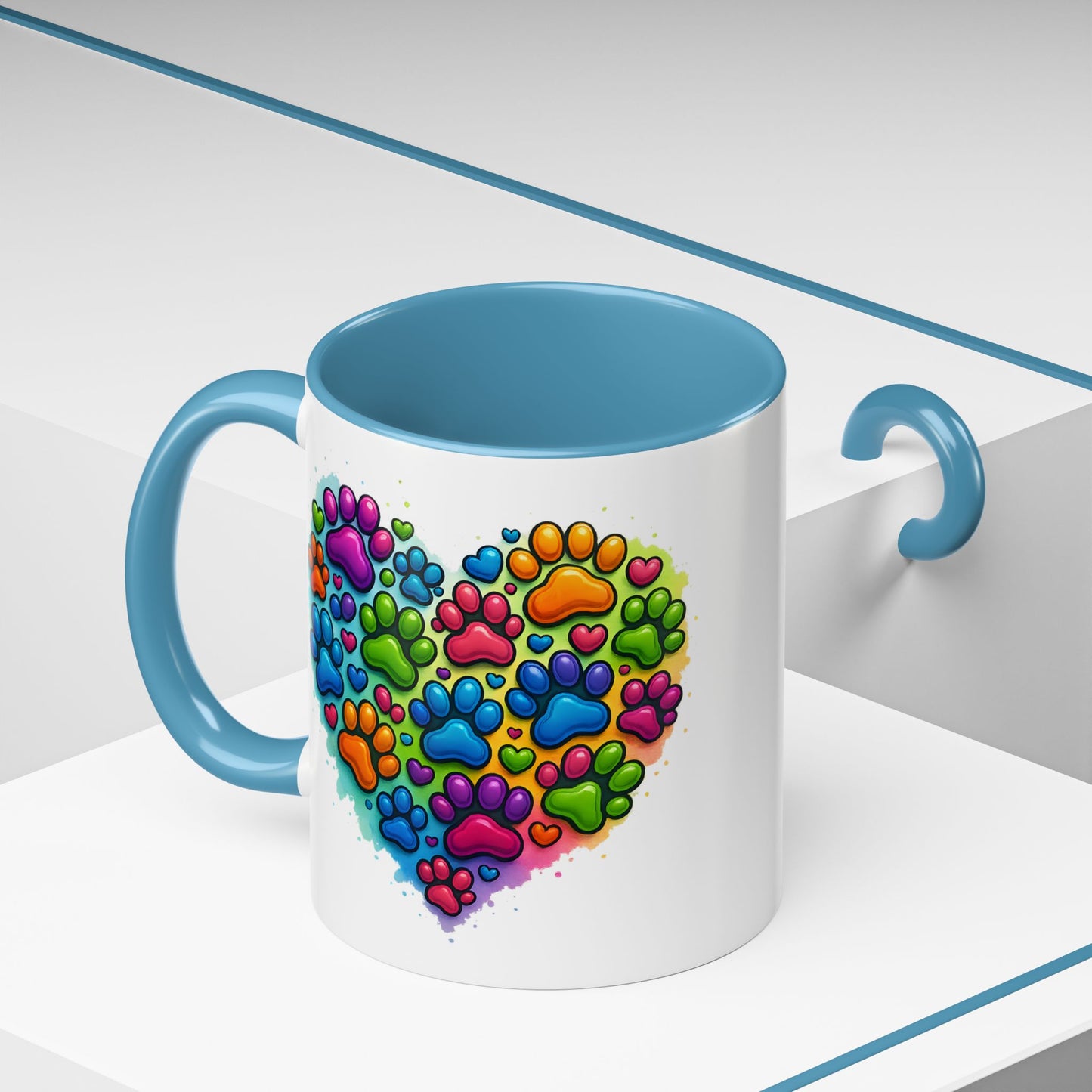 Animal Mug - Dog Paws Heart