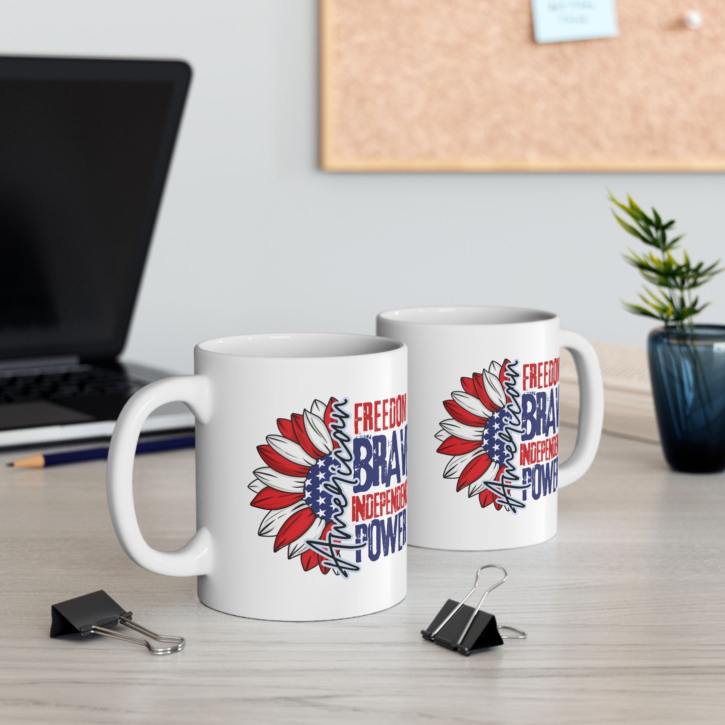 4th of July Mug - American Sunflower