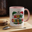 Christmas Mug - Merry Christmas Red Yellow & Green Text Green & Red Hat
