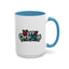 Christmas Mug - Merry Christmas White Red & Blue Text
