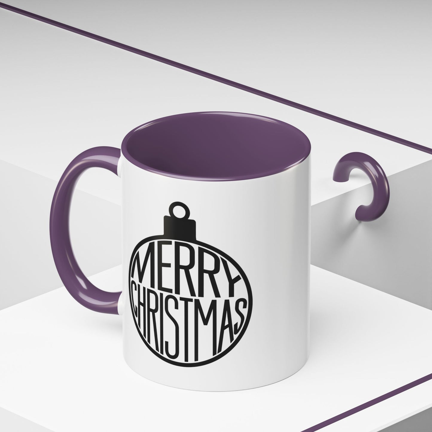 Christmas Mug - Merry Christmas Black Text Ornament