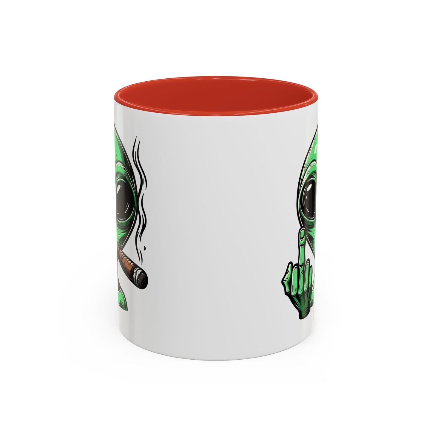 Adult Mug - Green Alien Fuck You Human