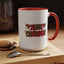 Christmas Mug - Merry Christmas Red & Green Text Hats Candy Canes