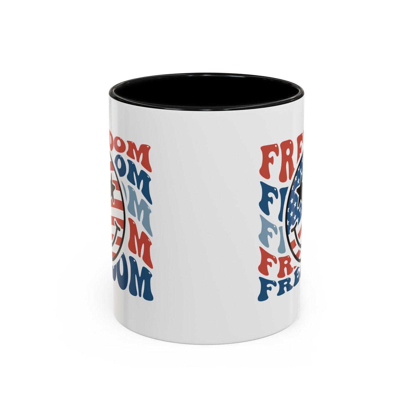 4th of July Mug - Freedom Smiley Face