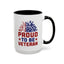 4th of July Mug - Proud to Be a Veteran Sunflower