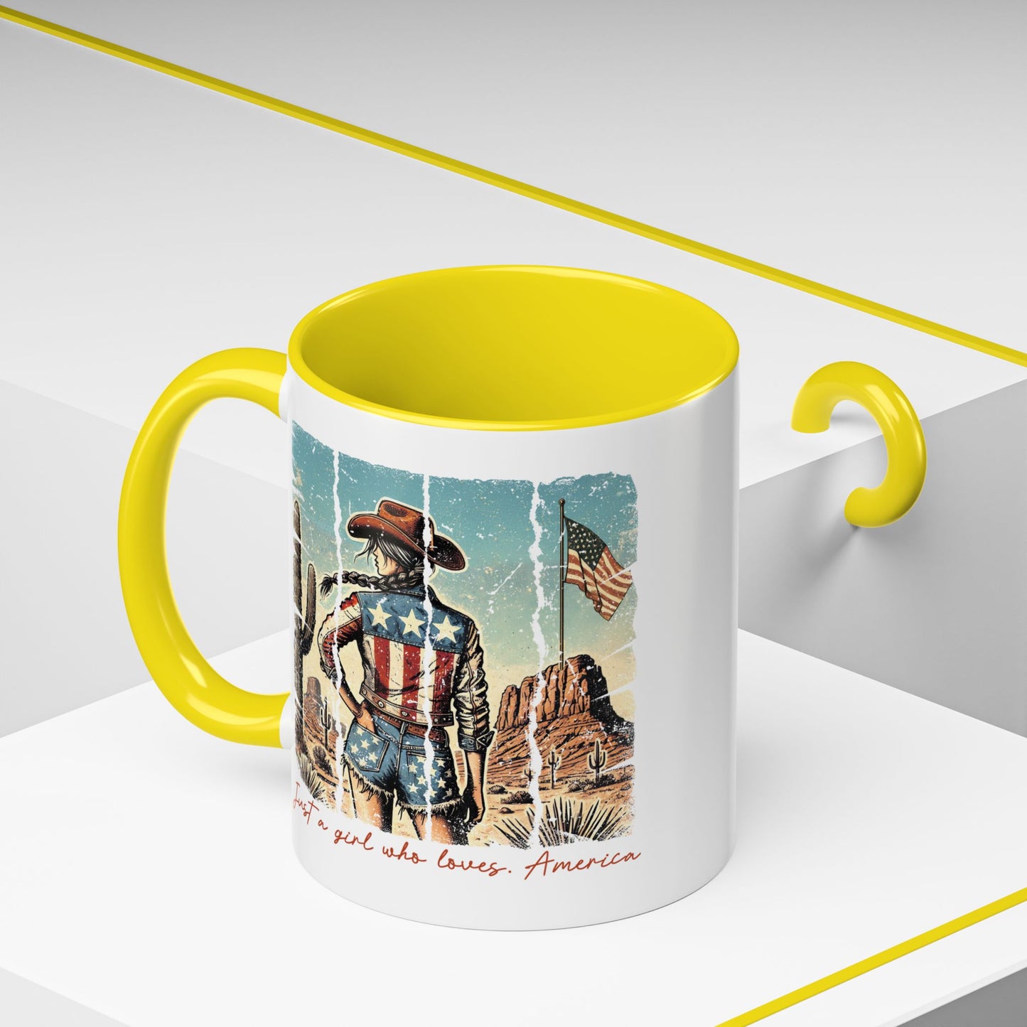 4th of July Mug - Just a Girl Who Loves America