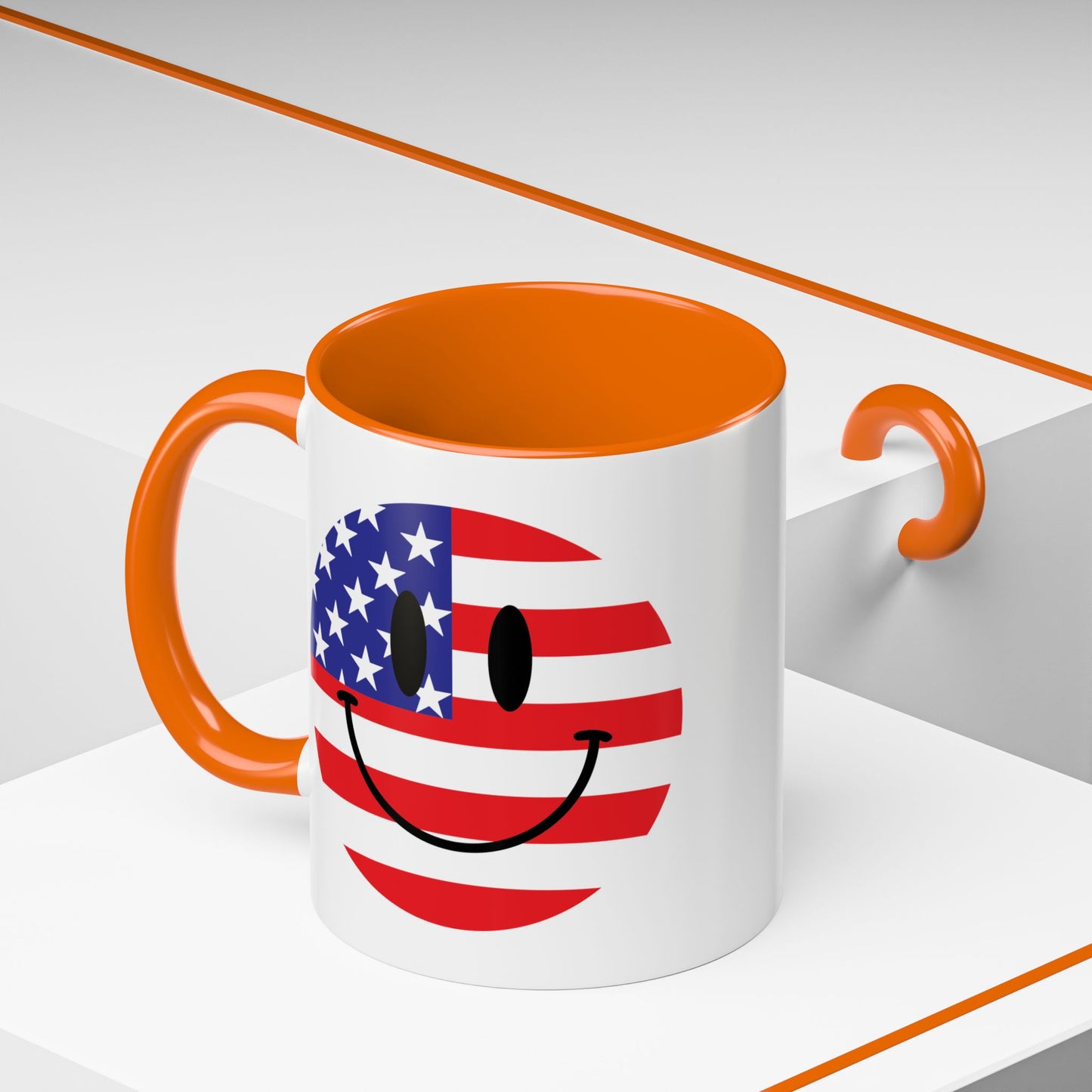 4th of July Mug - America Smiley Face