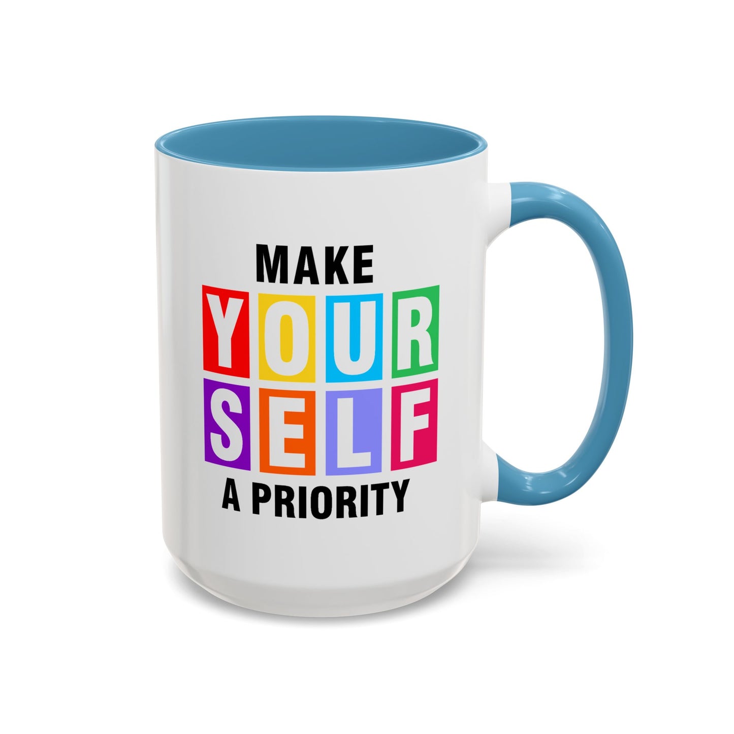 Wellness Mug - Make Yourself a Priority Colored Blocks