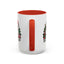 Christmas Mug - Merry Christmas White & Black Text Santa Trees Presents