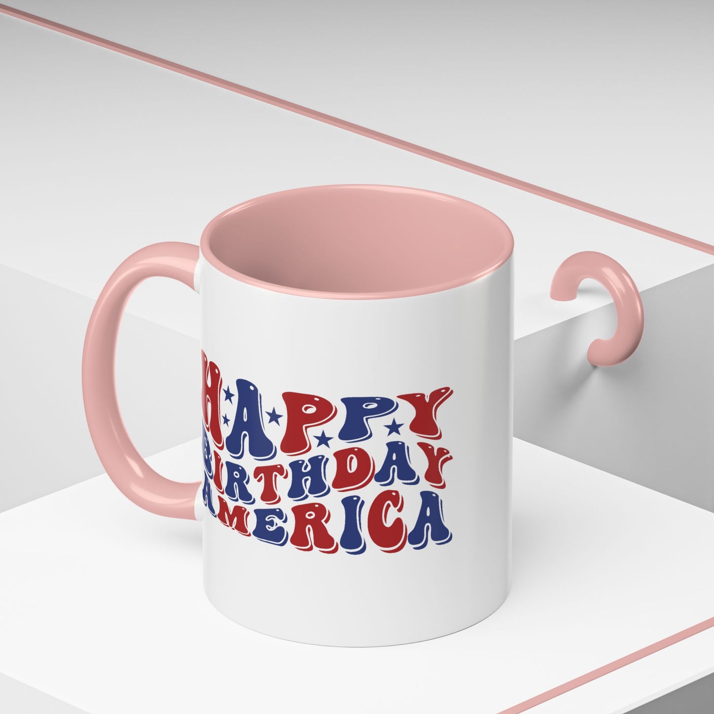 4th of July Mug - Happy Birthday America Retro