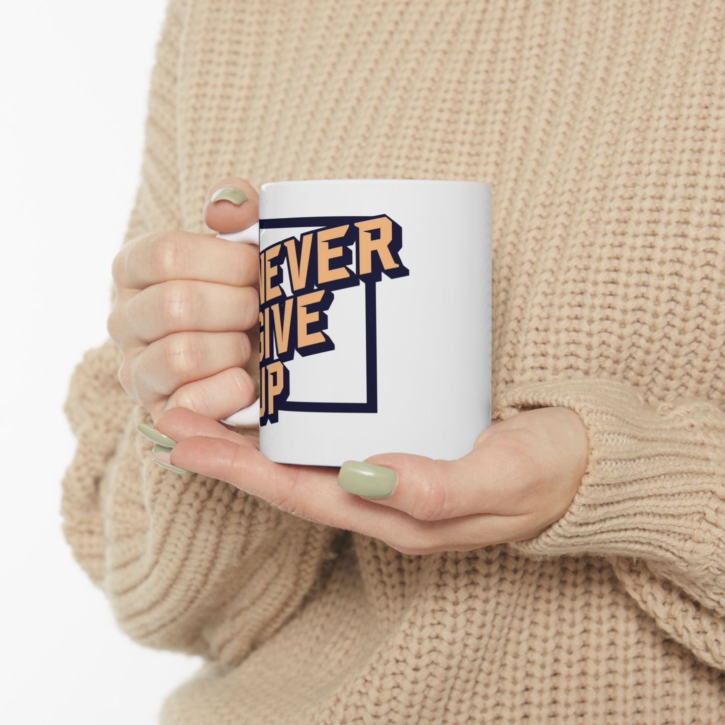 Motivation Mug - Never Give Up Art board