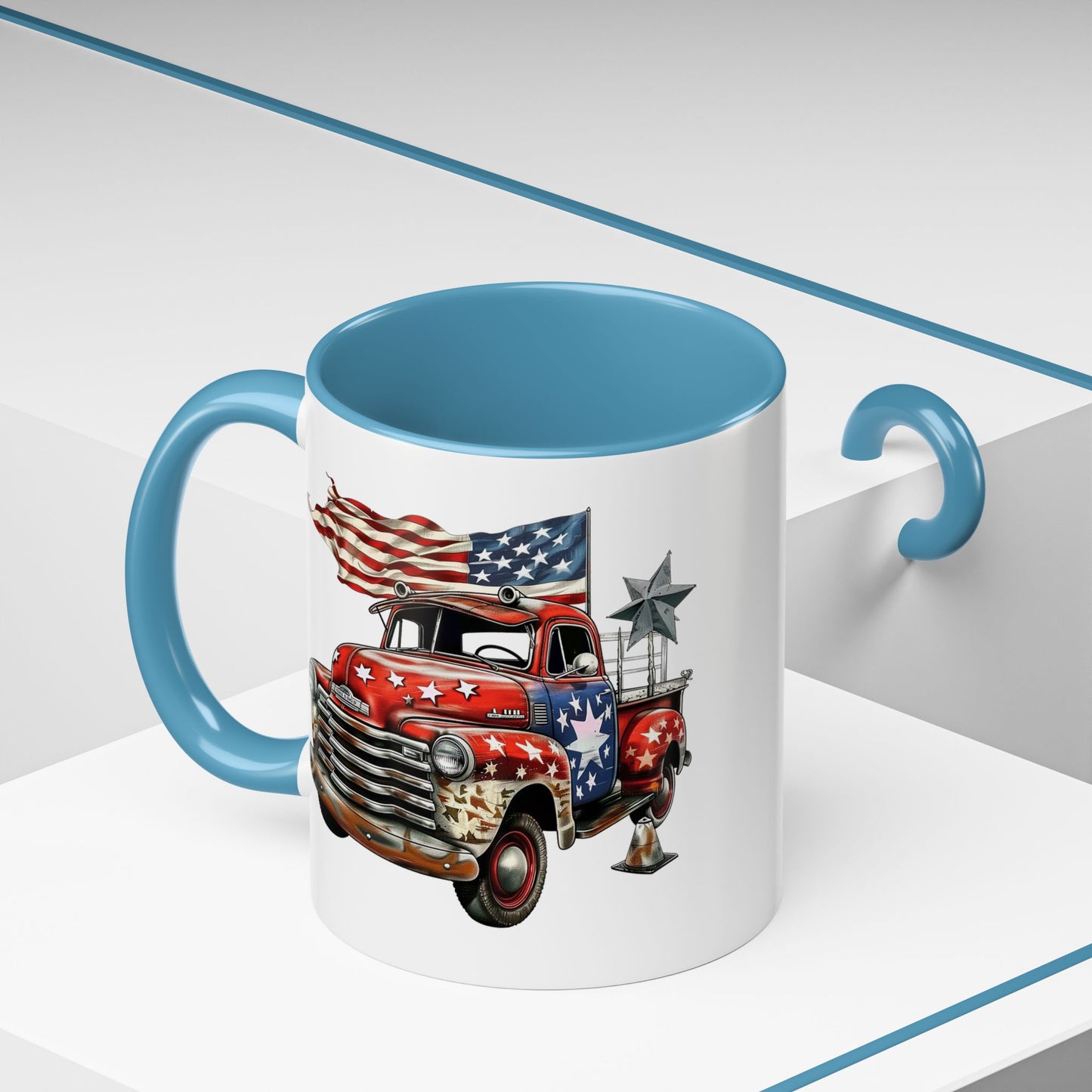 4th of July - Old Truck & Flag 4