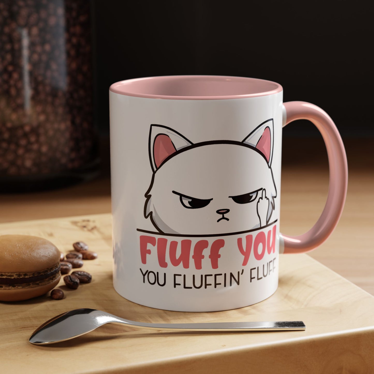 Adult Mug - Fluff You White Cat