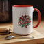 Christmas Mug - Merry Christmas Maroon Text Ornaments