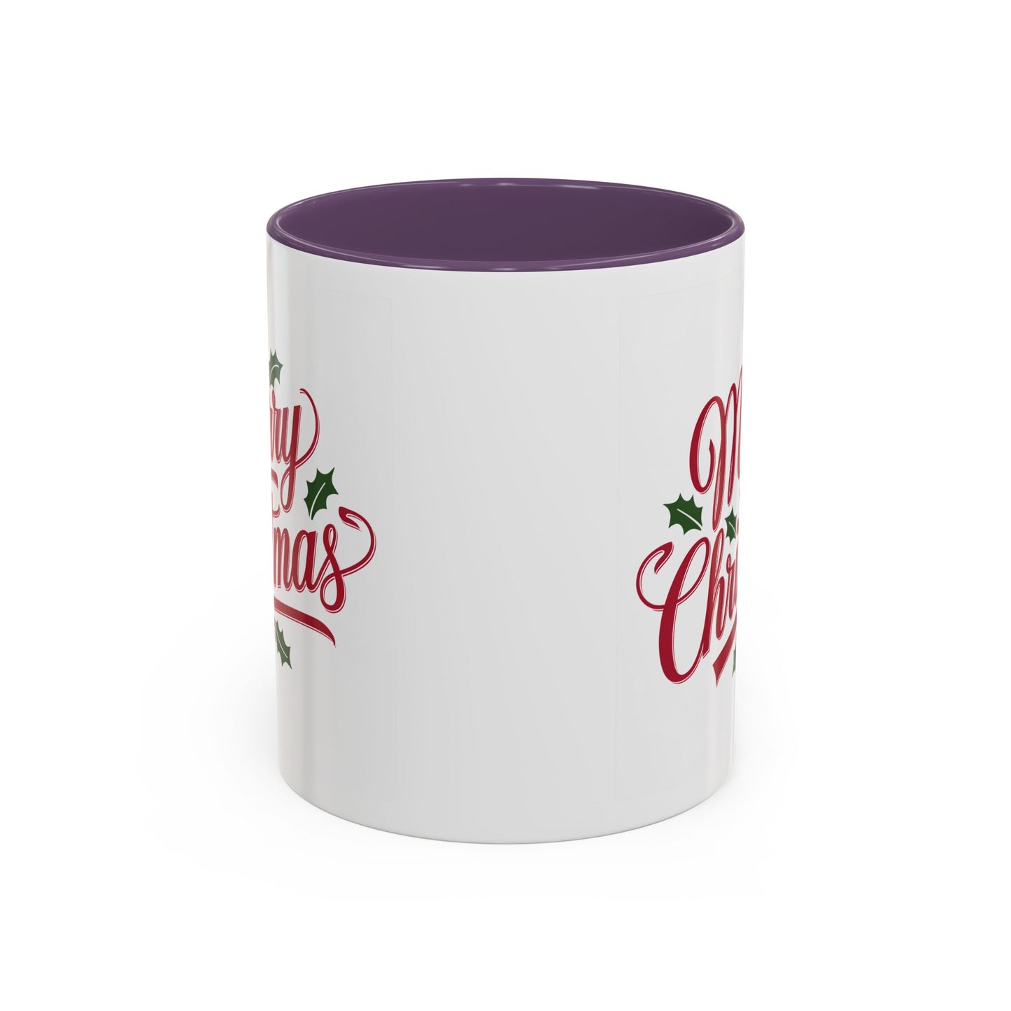 Christmas Mug - Merry Christmas Red Text Mistletoe