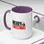 Christmas Mug - Merry Christmas Green & Red Text Santa Bag