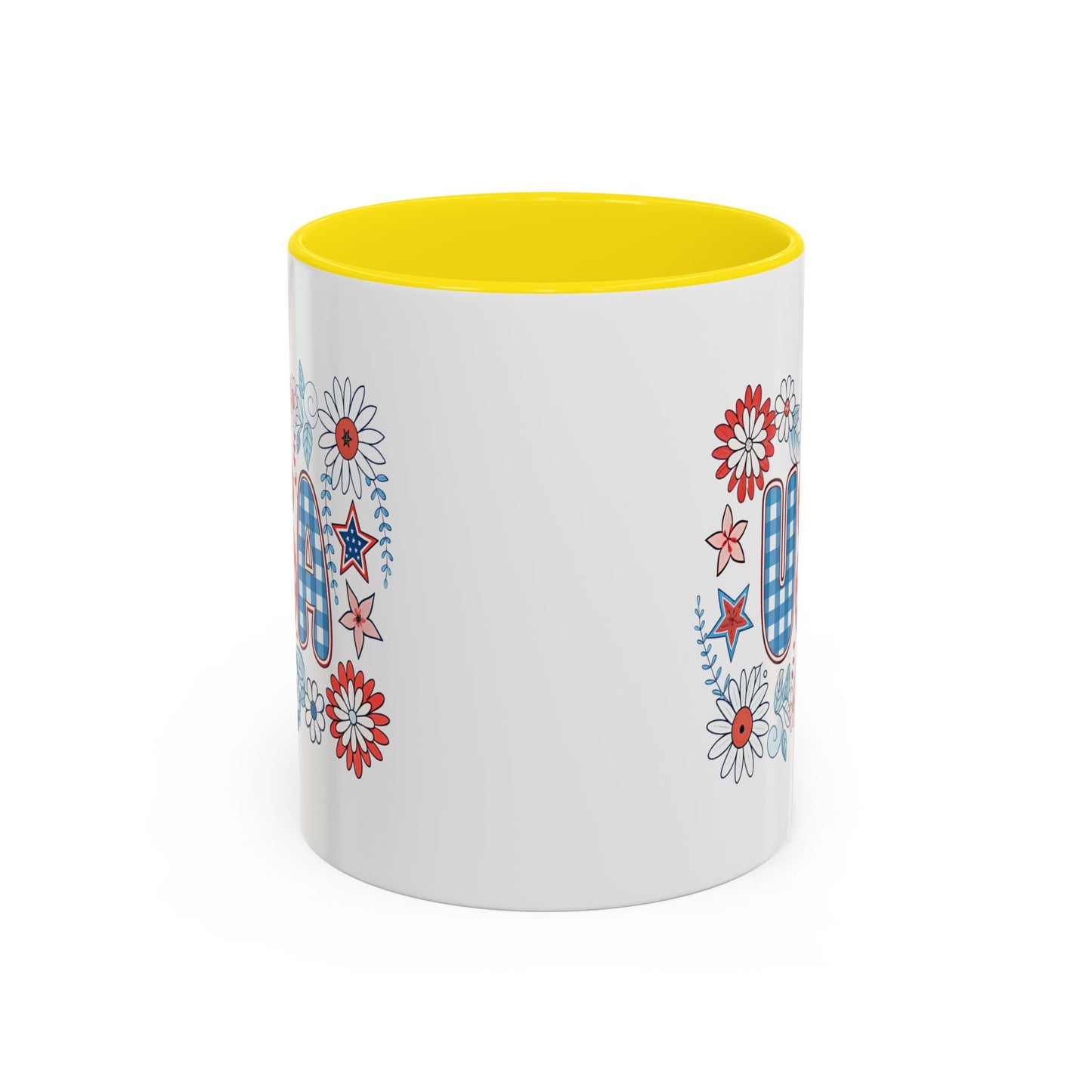 4th of July Mug - USA Preppy Floral